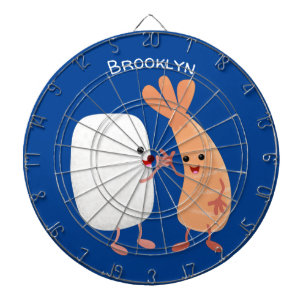 Cute sushi rice prawn friends cartoon dartboard