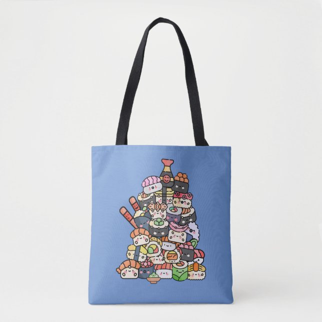 Cute Sushi Tower Tote Bag (Front)