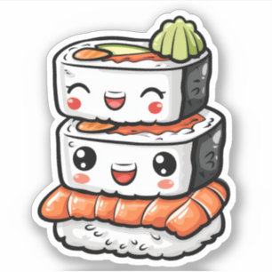 Cute Sushi Vinyl Stickers