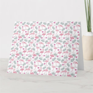 Cute Swan Birds Repeated Pattern Thank You Card