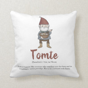 Cute Swedish Tomte Gnome Definition Cushion
