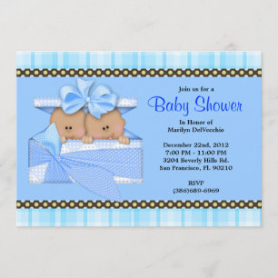 CUTE Sweet Blue Baby Shower Invitation