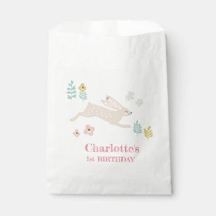 Cute Sweet Bunny Rabbit Animal 1st Birthday Party  Favour Bag