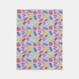 Cute Sweet Candy and Lollipops Baby Fleece Blanket