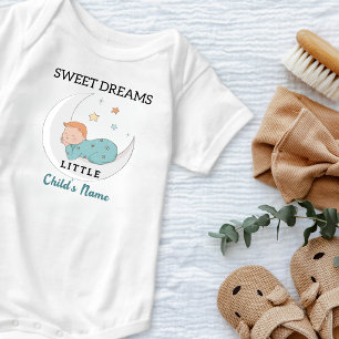 Cute Sweet Dreams Little Baby Boy Custom Bodysuit