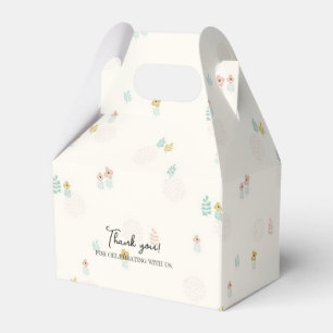 Cute Sweet Floral Garden Cartoon Birthday Party  Favour Box