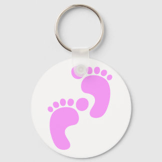 Cute Sweet Footsteps Funny Shirt Key Ring