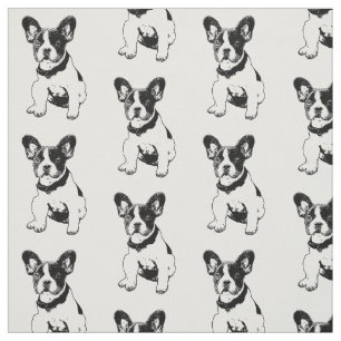 Cute Sweet French Bulldog Puppy + Your BG Colour Fabric