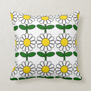 Cute Sweet Fun Daisy Flower, Girls Floral Pattern Cushion