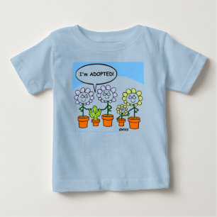 Cute Sweet Funny Adopted Baby Cartoon T-Shirt