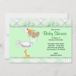 CUTE Sweet Green Baby Shower Invitation