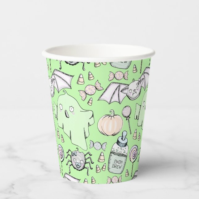Cute & Sweet Halloween Kids Birthday Paper Cups (Front)