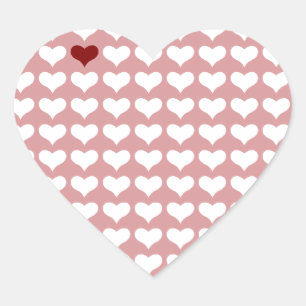 Cute sweet heart red white soft love pattern sticker