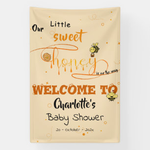 Cute Sweet Honey and Kawaii Eyeball Text Banner