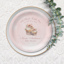 Cute Sweet Little One Baby Shower Paper Plate