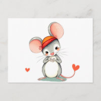 Cute Sweet Mouse Postcard