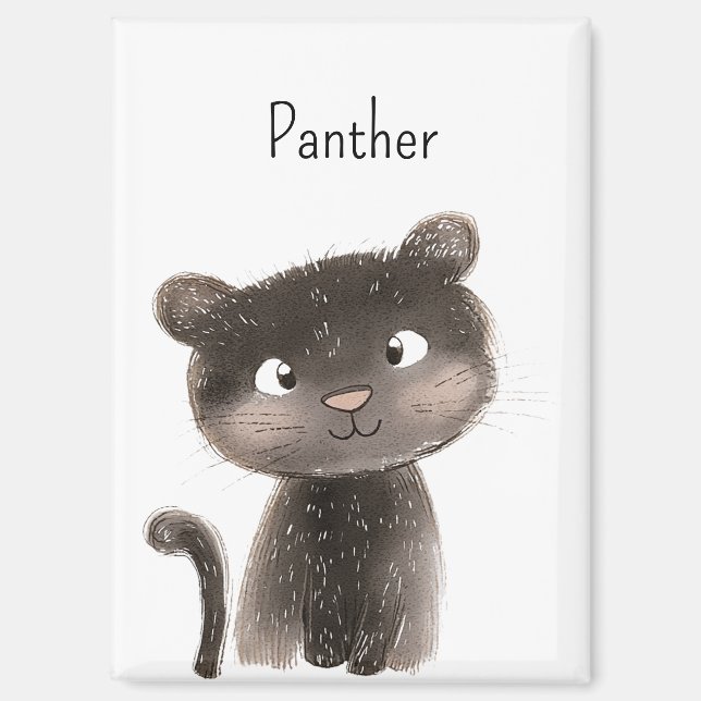 Cute Sweet Panther Animal Magnet (Front)