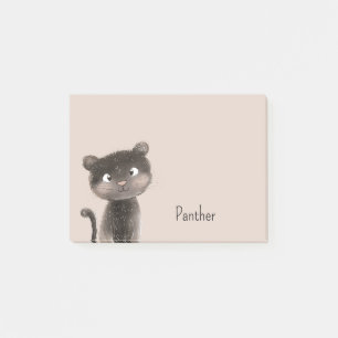 Cute Sweet Panther Animal Post-it Notes
