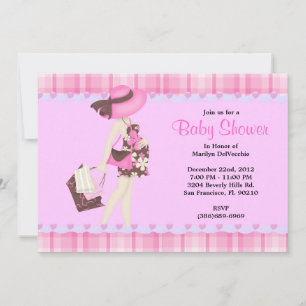 CUTE Sweet PINK Baby Shower Invitation