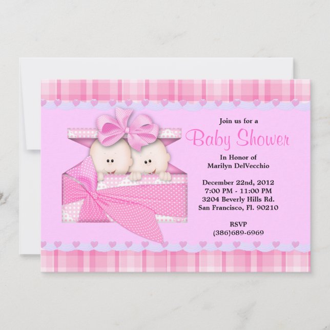 CUTE Sweet PINK Baby Shower Invitation (Front)