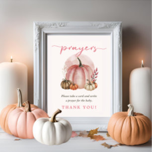 Cute Sweet Pumpkin Girl Shower Prayers For Baby Poster