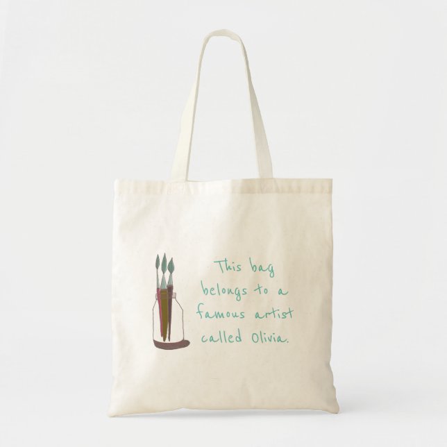 Cute Sweet Quirky Famous Artist  Tote Bag (Front)