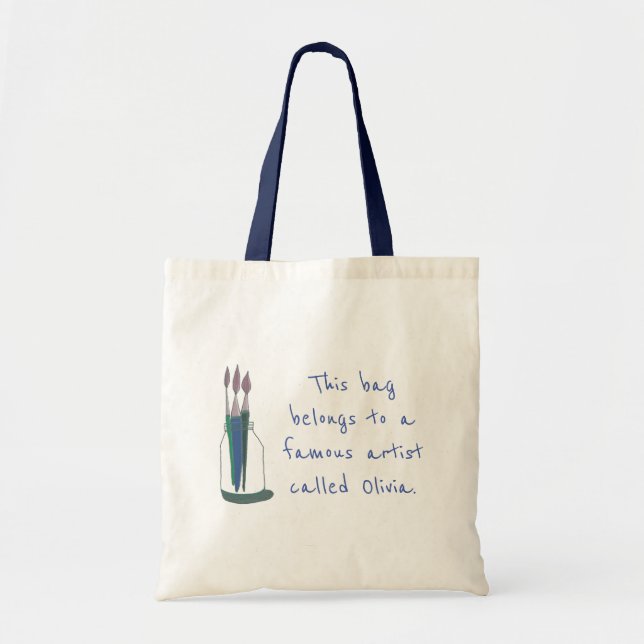Cute Sweet Quirky Famous Artist  Tote Bag (Front)