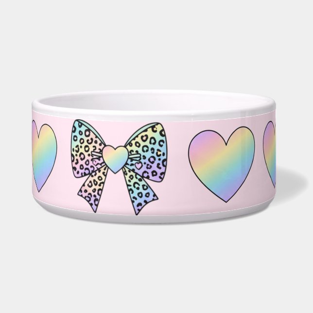  cute sweet rainbow hearts pastel gradient pattern (Left)