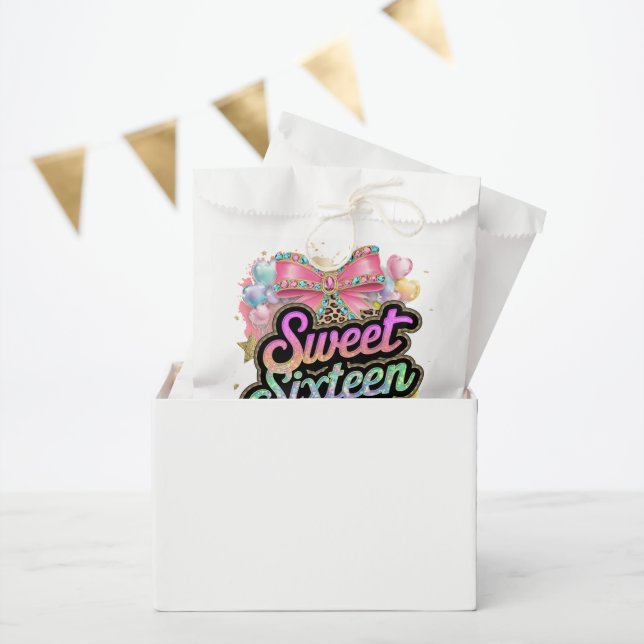 Cute sweet sixteen Birthday party Favour Bag (Party)