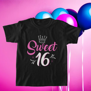 cute sweet sixteen word art girls  T-Shirt