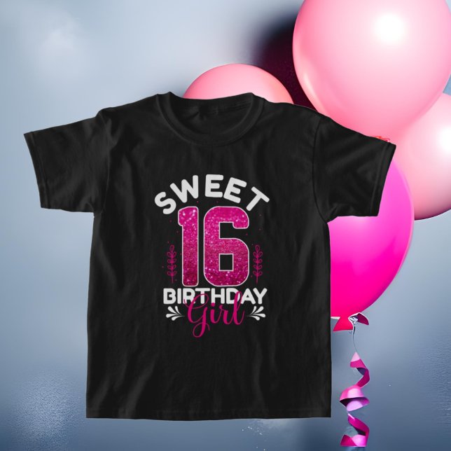 cute sweet sixteen word art girls  T-Shirt (Creator Uploaded)