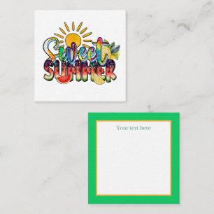 cute sweet Summertime add sentiment Card