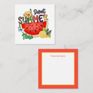 cute sweet Summertime add sentiment fruit Card