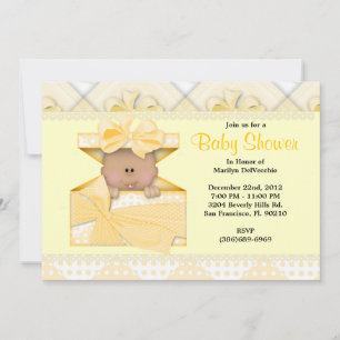 CUTE Sweet Yellow Baby Shower Invitation
