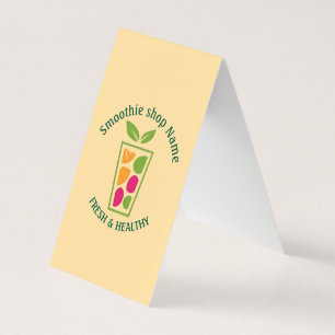 Cute Sweet yogurt Smoothies fruit Juice bar shop Business Card