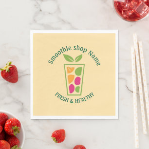 Cute Sweet yogurt Smoothies fruit Juice bar shop Napkin