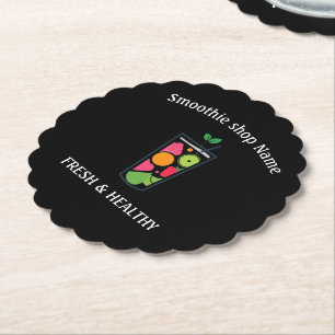 Cute Sweet yogurt Smoothies fruit Juice bar shop Paper Coaster