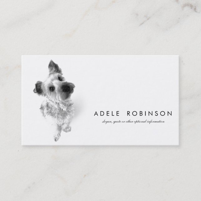 Cute Sweet Yorkshire Terrier Yorkie Puppy Dog Business Card (Front)