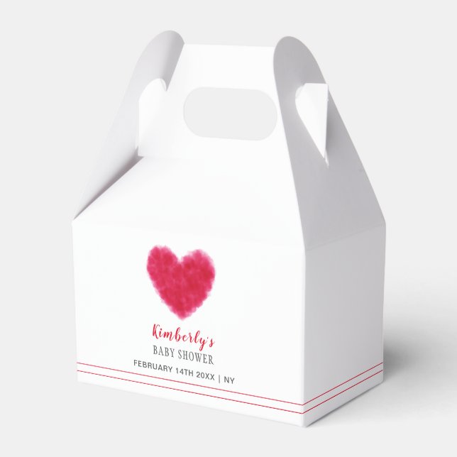 Cute Sweetheart Frame Valentines Baby Shower Favour Box (Front Side)