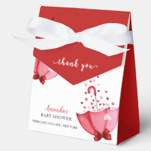 Cute Sweetheart Umbrella Bow Baby Shower Favour Box