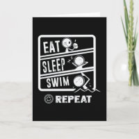 Cute Swimmer Design - Eat Sleep Swim Repeat