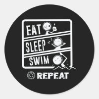 Cute Swimmer Design - Eat Sleep Swim Repeat