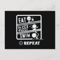 Cute Swimmer Design - Eat Sleep Swim Repeat