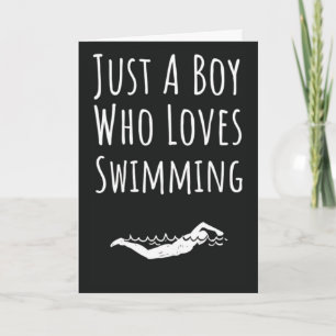 Cute Swimming Cards For Baby Boys Kids Swimmer