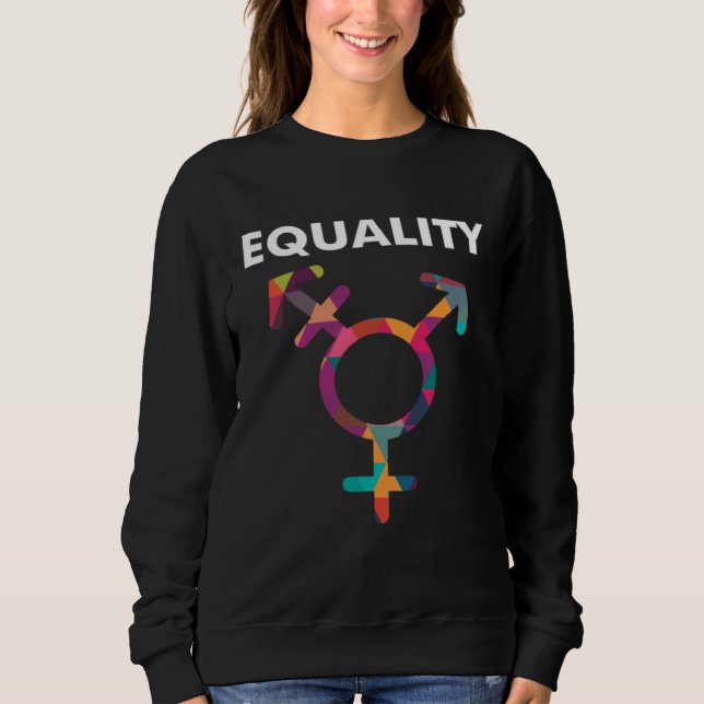 Cute Symbol LGBT Support Transgender Gay Pride Sweatshirt (Front)