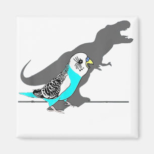 Cute T-rex Blue Budgie Funny Birb memes Screaming Magnet