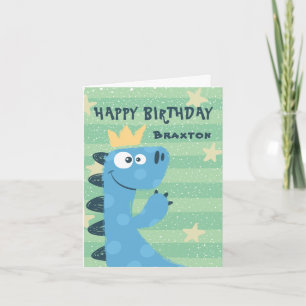 Cute T-Rex Dinosaur Children's Birthday Card