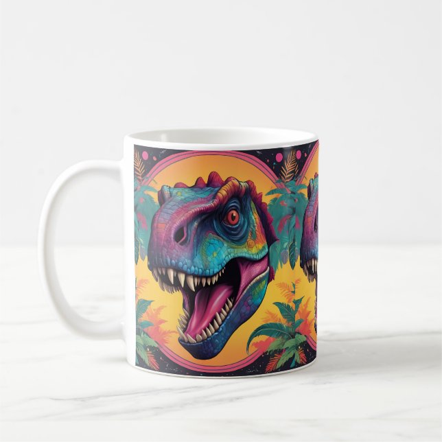 Cute T-Rex Dinosaur  Coffee Mug (Left)