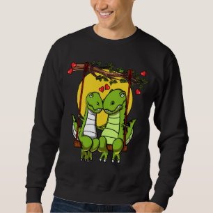 Cute T-Rex Dinosaur Couple Sweatshirt