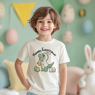 Cute T-Rex Dinosaur Happy Eastrawr for Boy's Toddler T-Shirt